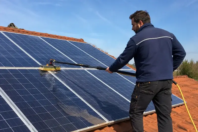 Nettoyage et entretien de panneaux solaires au Bourg-d'Oisans